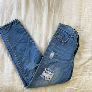 Distressed jeans